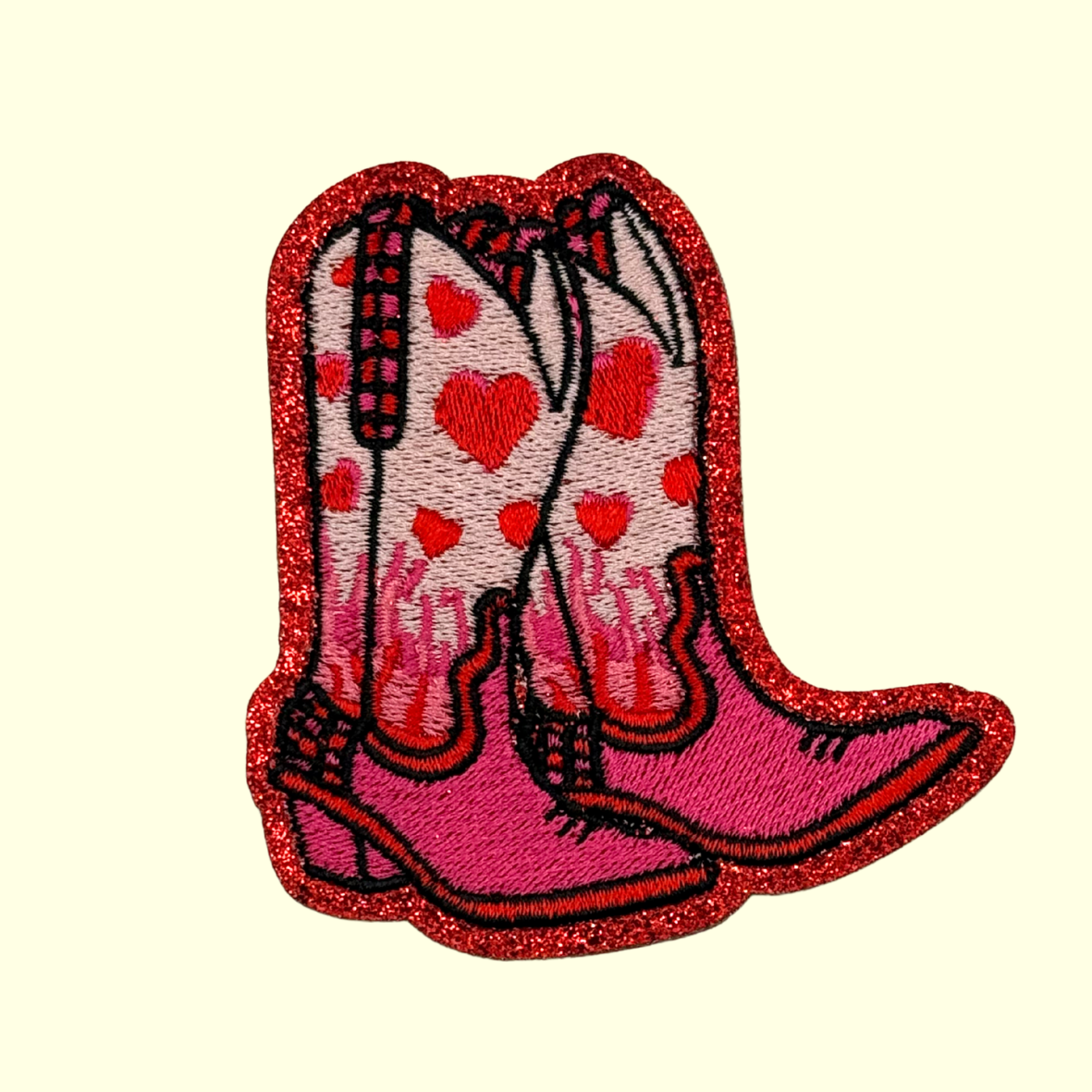 Pink and Red Heart Boots