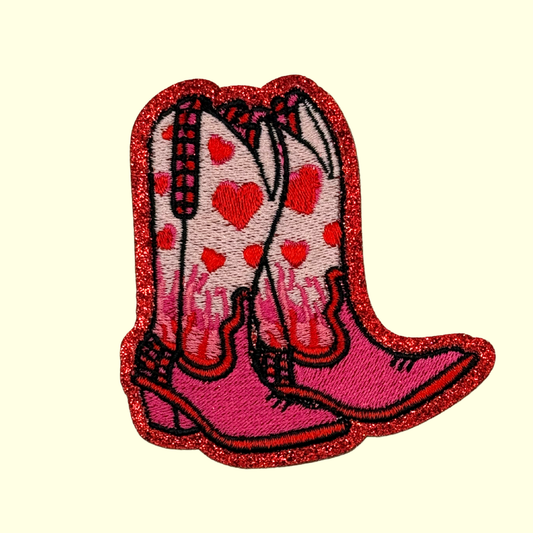 Pink and Red Heart Boots