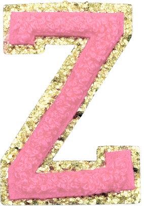 Z Chenille Letter Iron On Patch Gold (Medium)