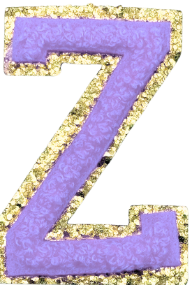 Z Chenille Letter Iron On Patch Gold (Medium)