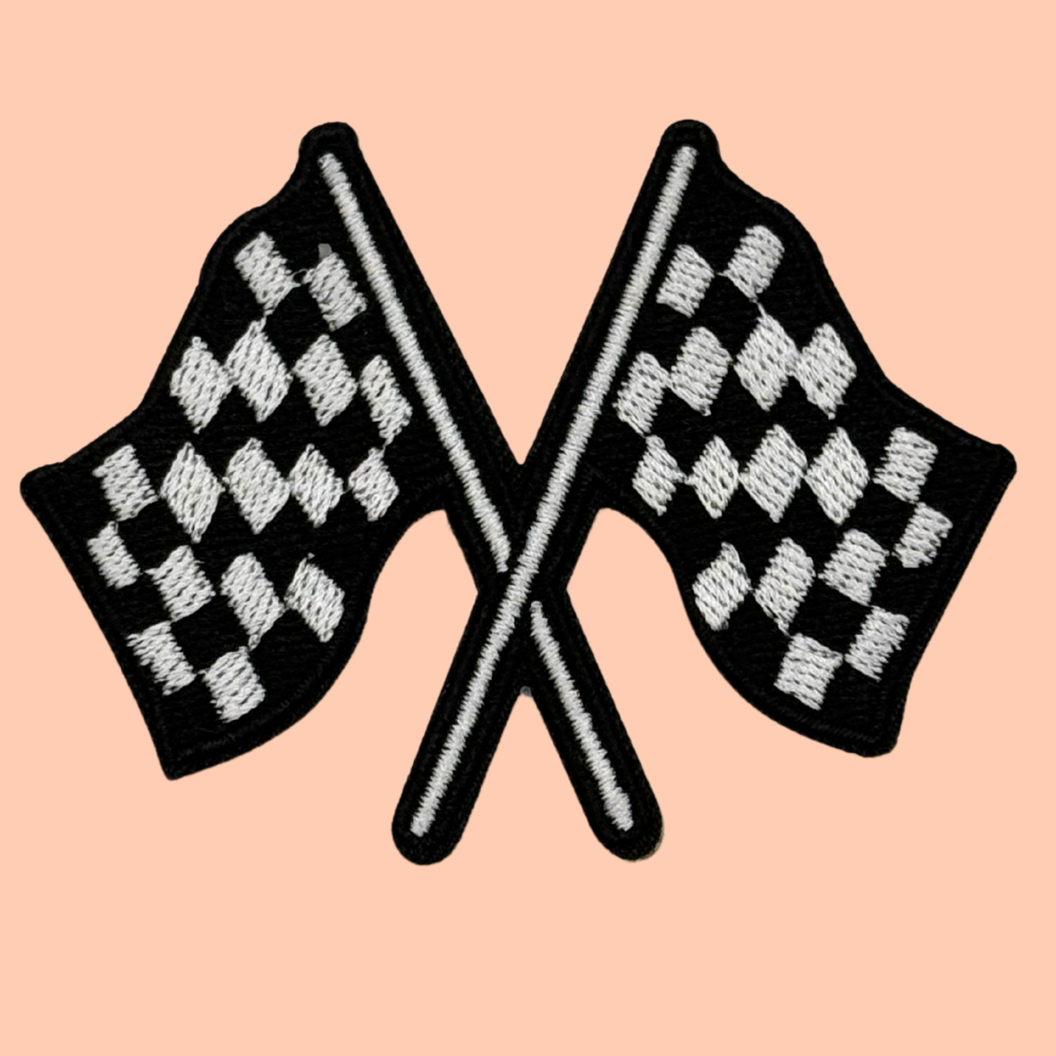 Race Flags with Black Handles