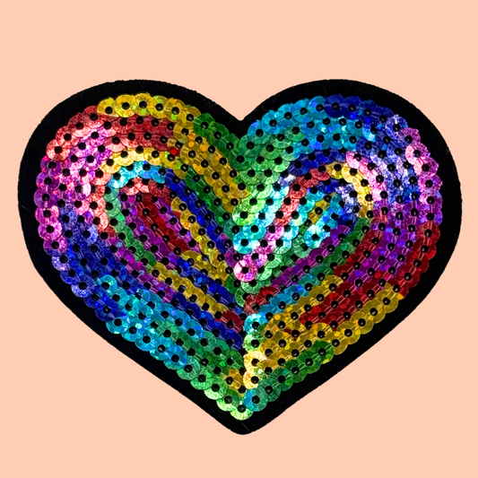 Sequin Colorful Heart
