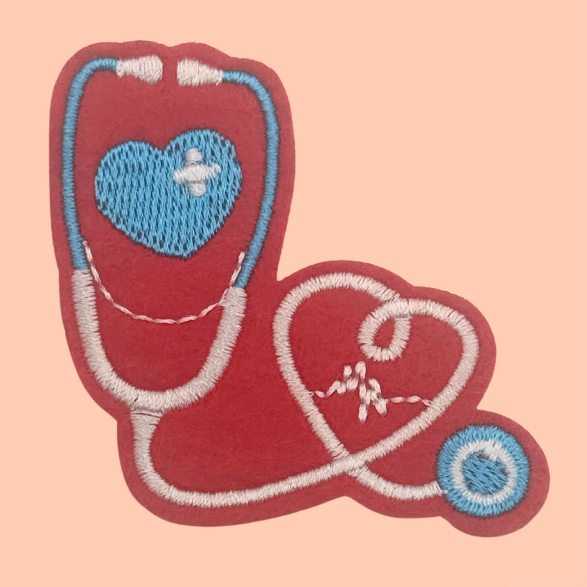 Nurse Red and Blue Stethoscope