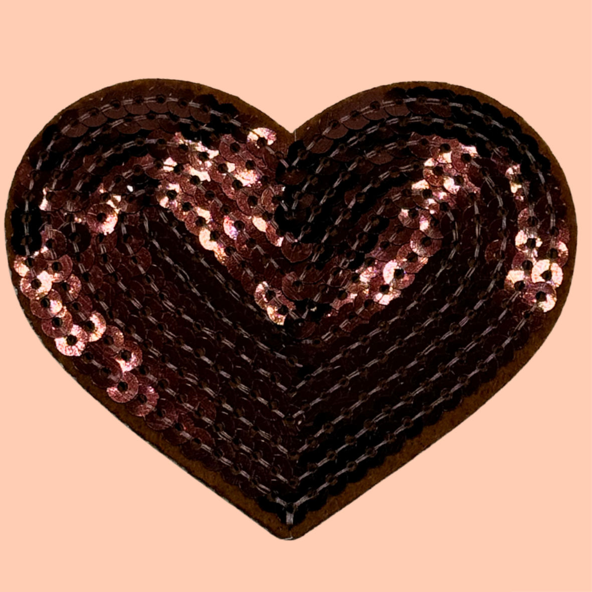 Coffee Sequin Heart