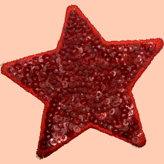 Red Fun Sequin Star