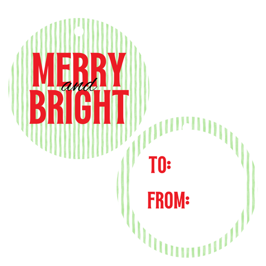 Merry and Bright Gift Tag