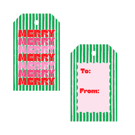 Merry Merry Merry Gift Tag