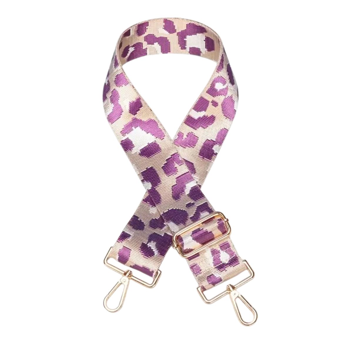 Purple, Gold, and White Cheetah Strap