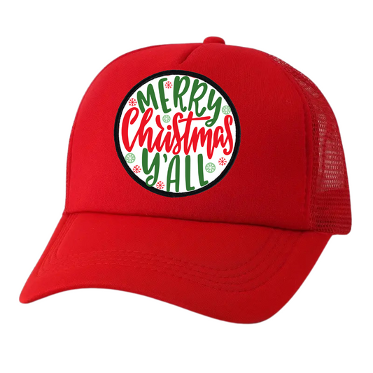 Merry Christmas Y'all Trucker Hat