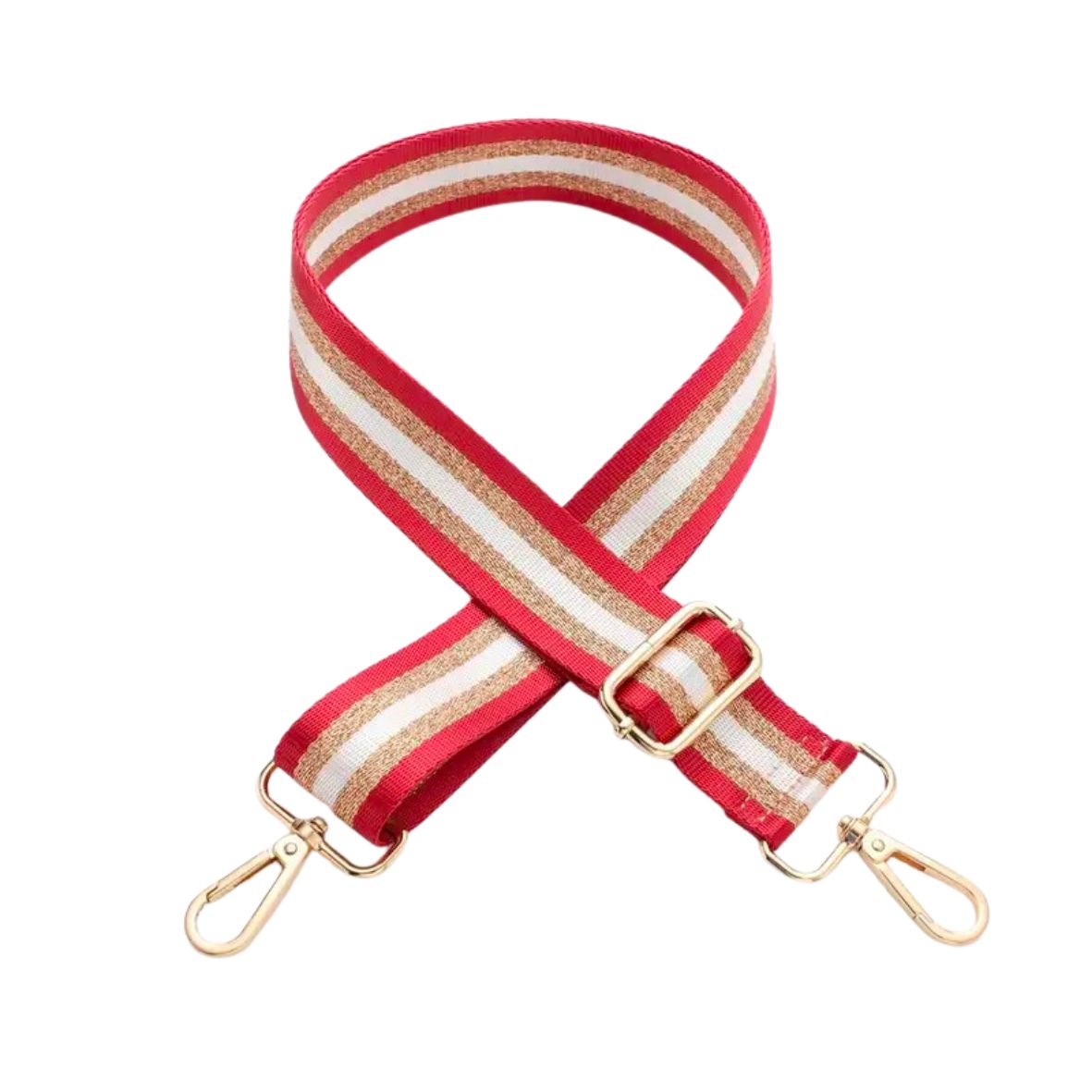 Red, Gold, and White Stripe Strap