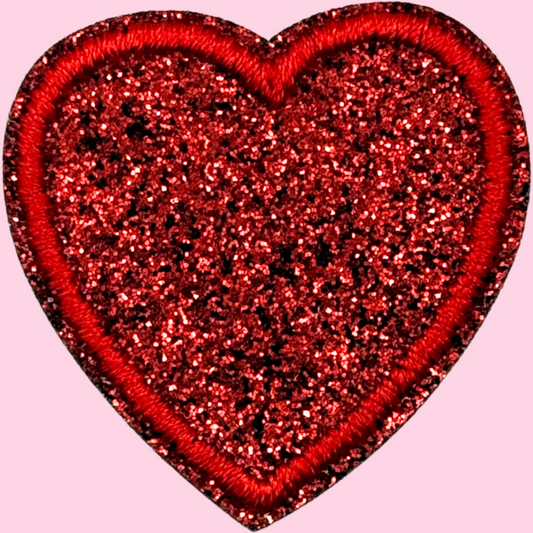 Red Mini Trimmed Sparkle Heart