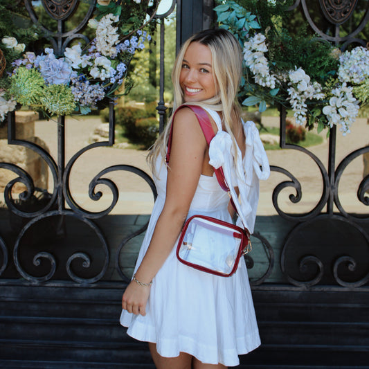 Maroon Clear Game Day Bag