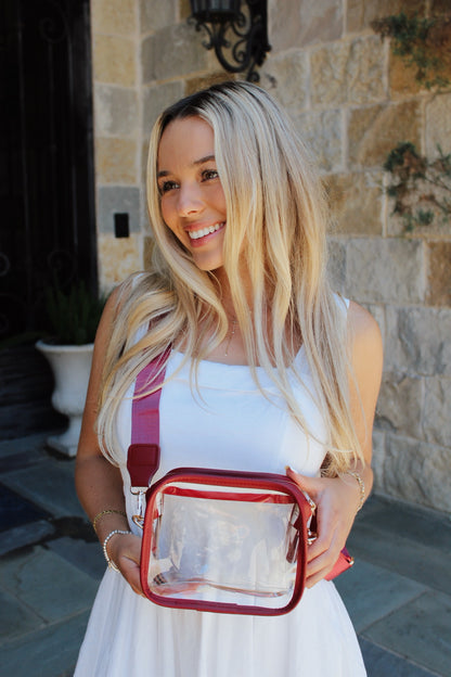 Maroon Clear Game Day Bag