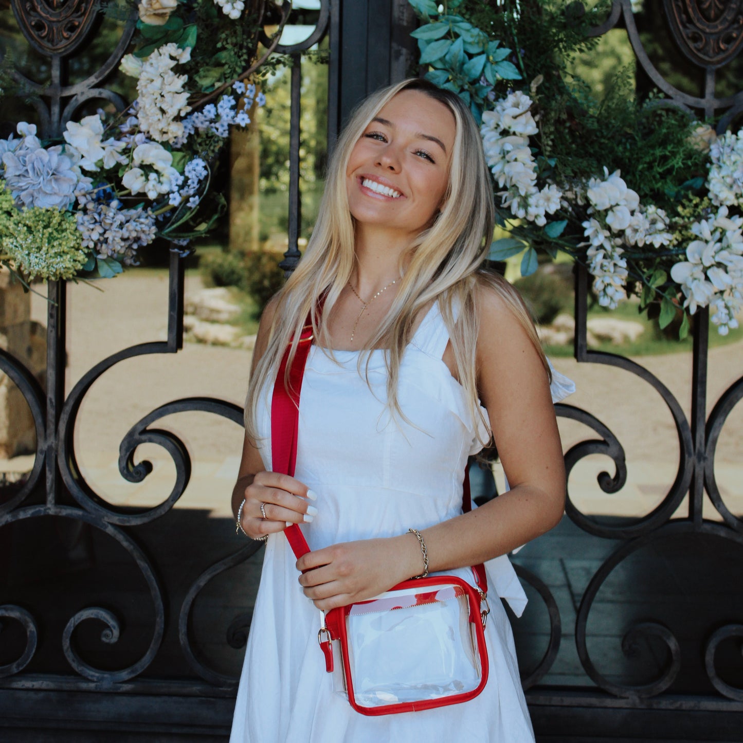 Red (Flat) Clear Game Day Bag