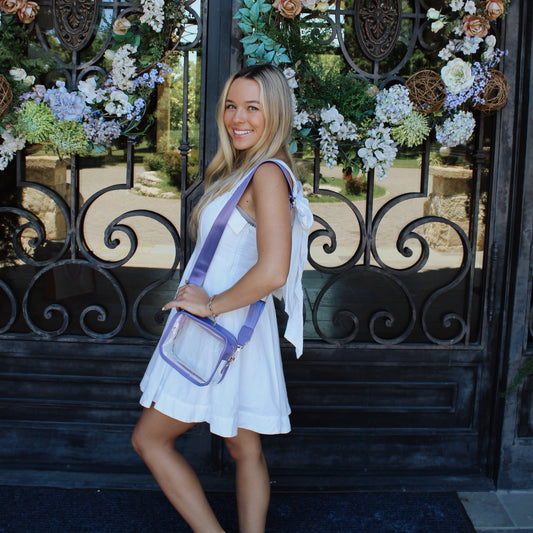 Purple (Dark) Clear Game Day Bag