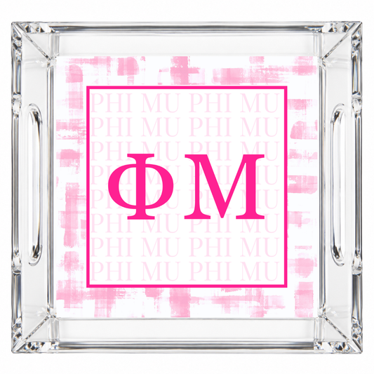 Phi Mu Acrylic Tray