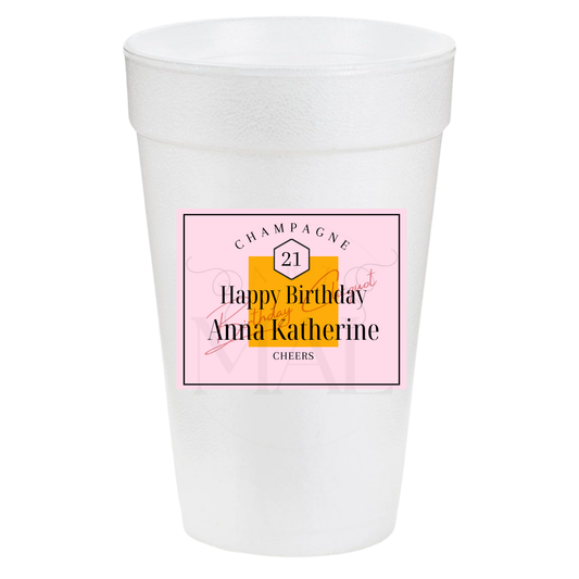 21st Veuve Label 20oz Cups