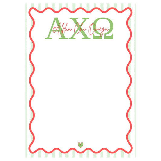 Alpha Chi Omega Notepad