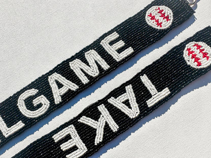 Baseball Beaded Purse Strap - Baseball Game Accessory - Baseball Beaded Bag Strap - Baseball Accessory - Take Me Out To The Ballgame