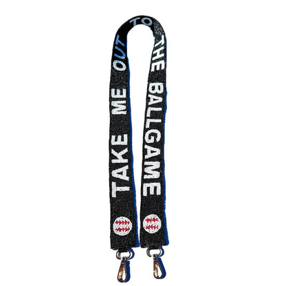 Baseball Beaded Purse Strap - Baseball Game Accessory - Baseball Beaded Bag Strap - Baseball Accessory - Take Me Out To The Ballgame
