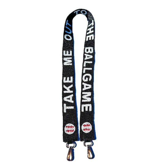 Baseball Beaded Purse Strap - Baseball Game Accessory - Baseball Beaded Bag Strap - Baseball Accessory - Take Me Out To The Ballgame