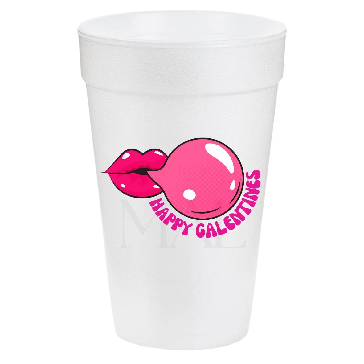 Valentine's Day Bubble Gum 20oz Cups