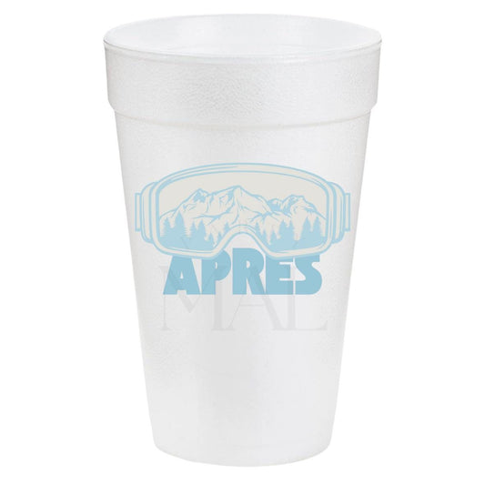 Ski 20oz Styrofoam Cup Sleeve, Experts Only, Ski Cups, Mountain Apres Ski, Ski Themed Custom Styrofoam Cups